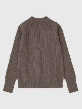 Andersen-Andersen, Navy Crewneck, Natural Taupe