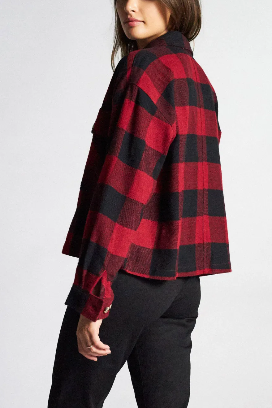 Astoria L/S Flannel - Cardinal