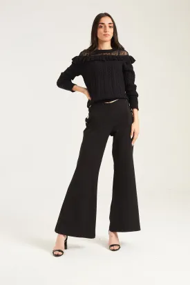 BLACK FLARED PANTS