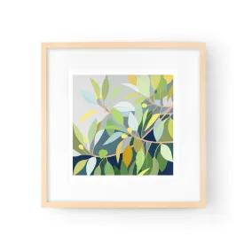 Claire Ishino Square Print - Green Leaves