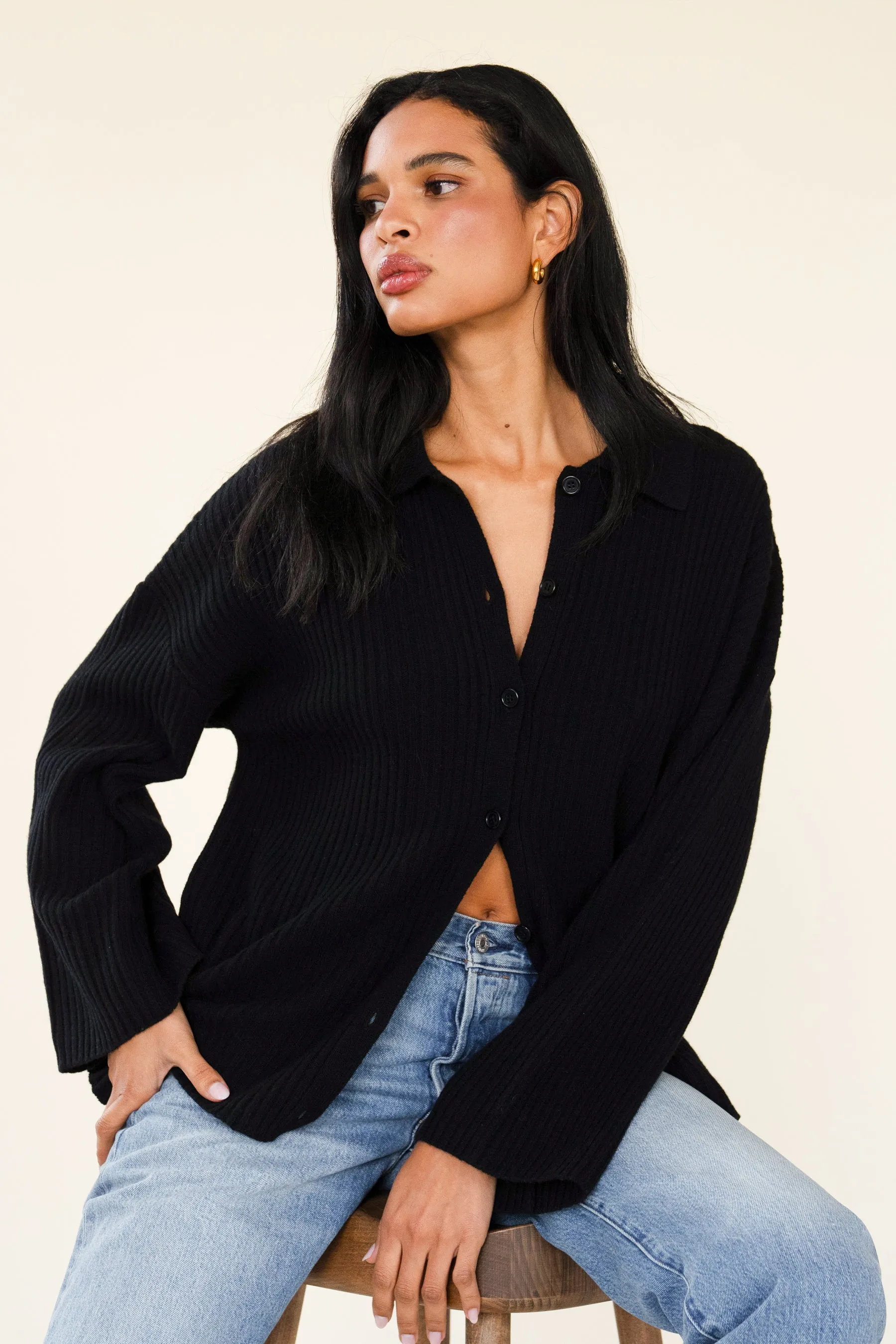 CLIO CARDIGAN - NOIR