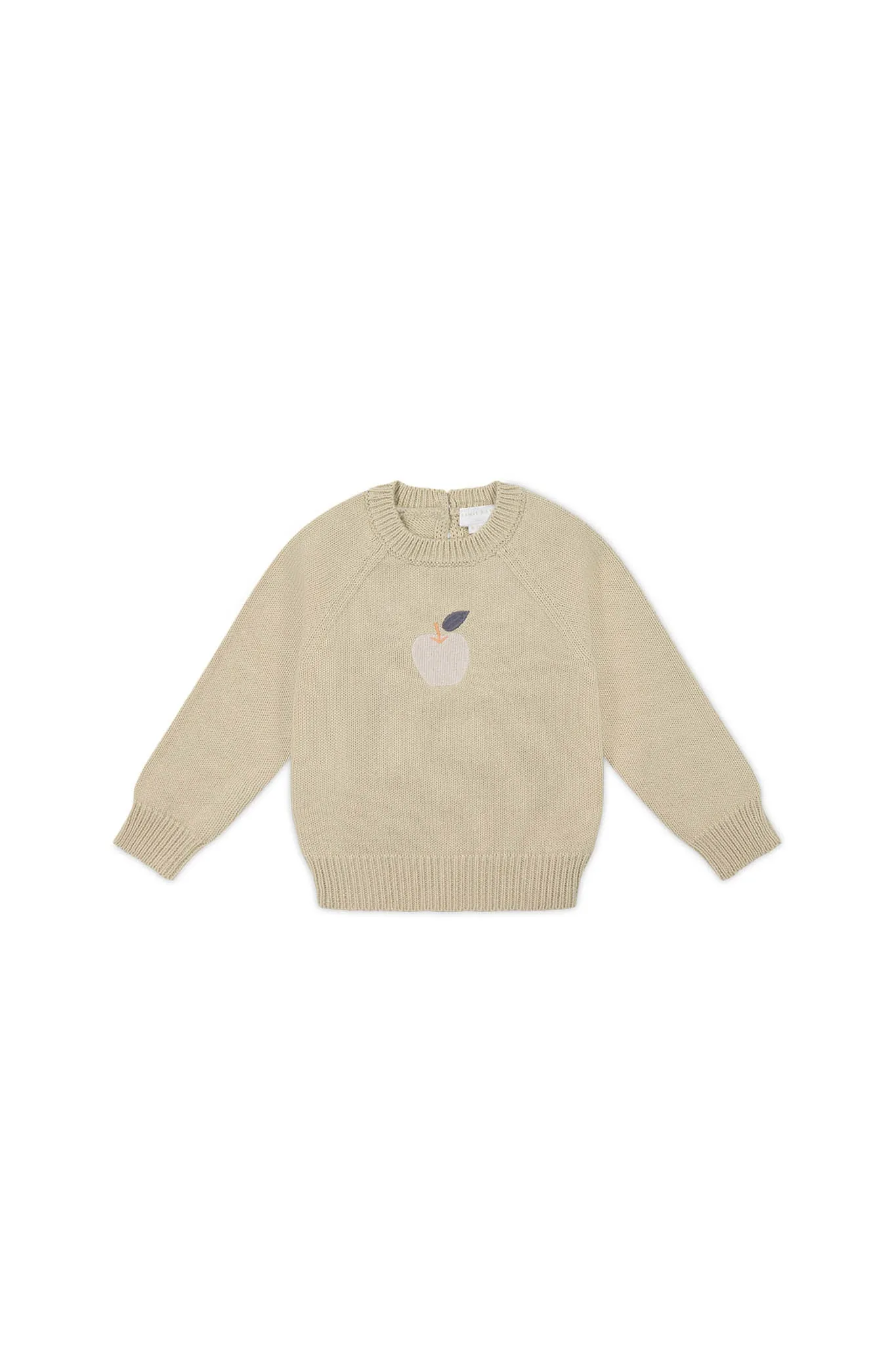 Ethan Jumper - Biscuit Jacquard Fresh Apple