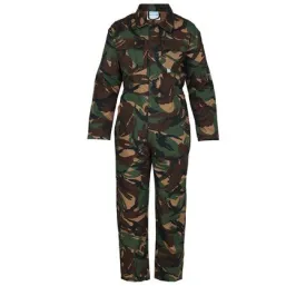 Fort Kids Tearaway Junior Farm Work Play Coverall -CAMO GREEN