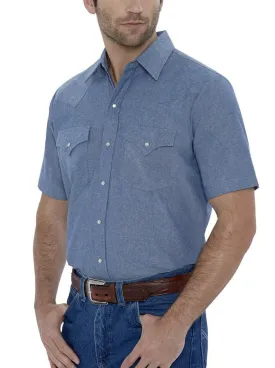 Men's Ely Cattleman Short Sleeve Chambray Snap Shirt