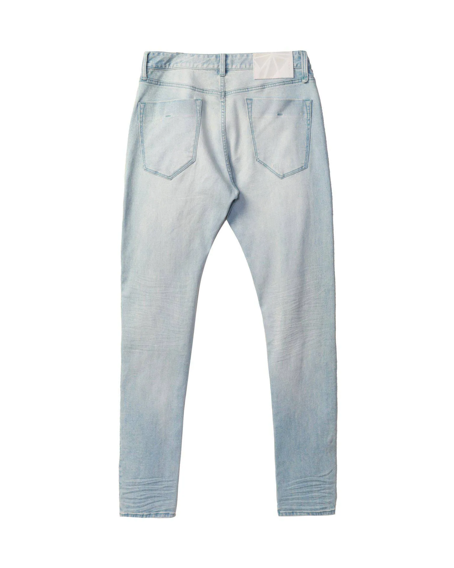 Men's Light Washed Denim With Repair Works