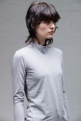 Organic Bamboo Polo Neck in Grey