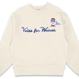 Votes for Women Sweatshirt with Embroidered Pins