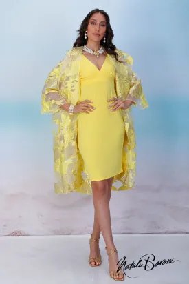 Yellow Sleeveless Cocktail Dress - Murano